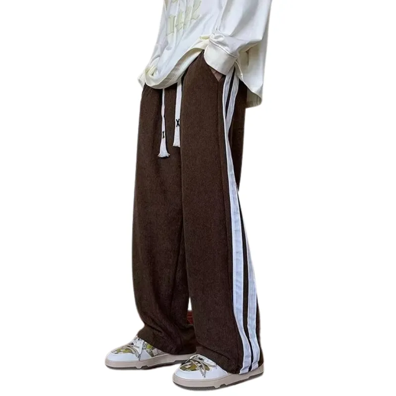 Loose Stripe Straight Sweatpants